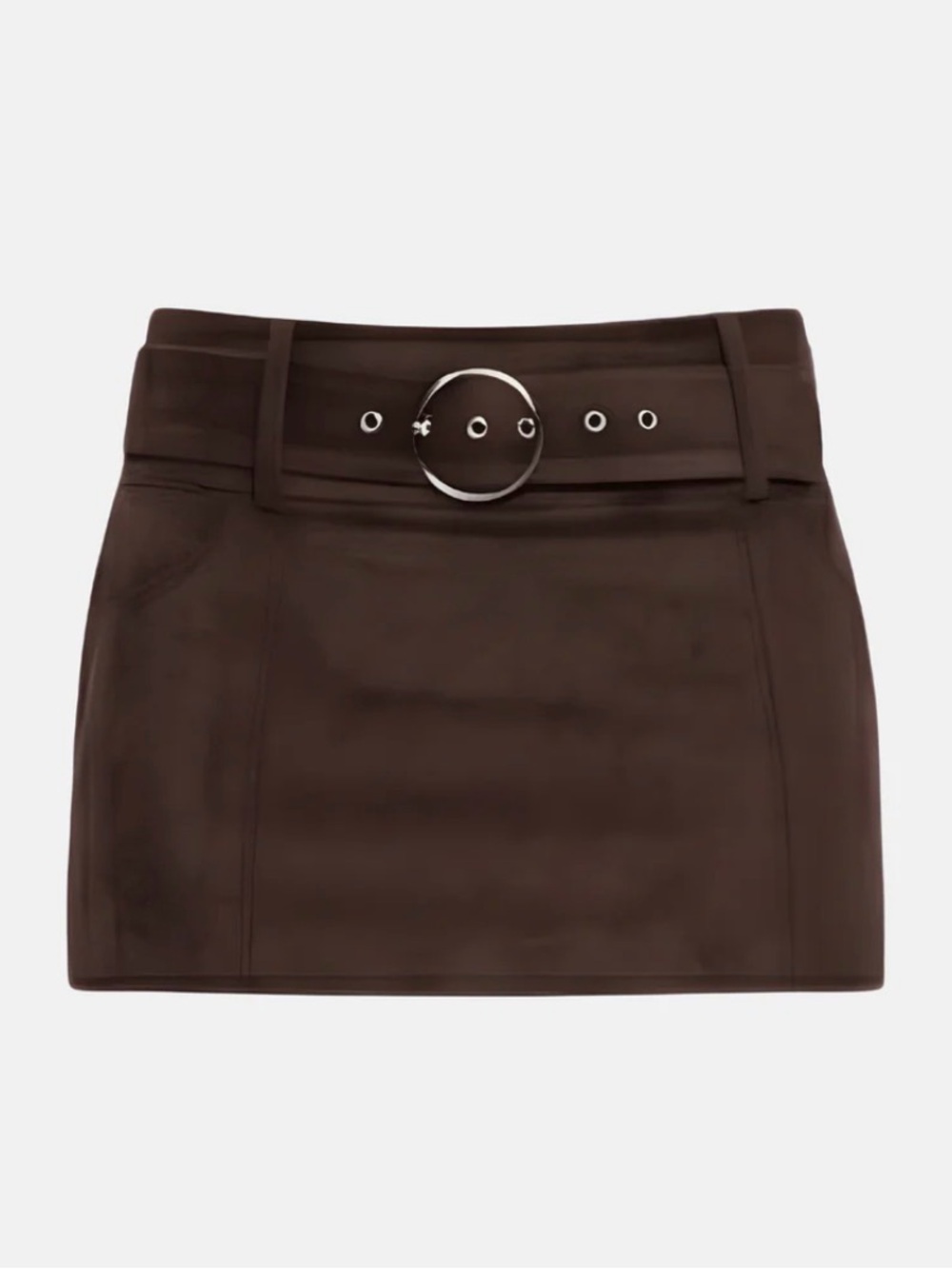 NWT faux brown suede mini skirt